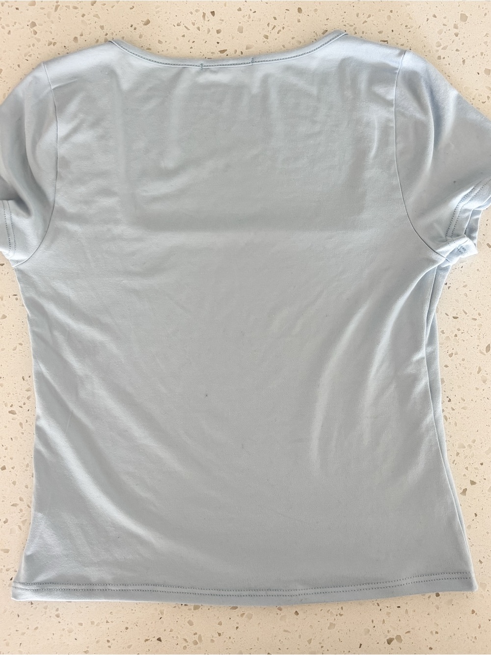 Sincerely Jules Women’s Light Blue Square Neck Stretch Top Size S - Picture 4 of 8